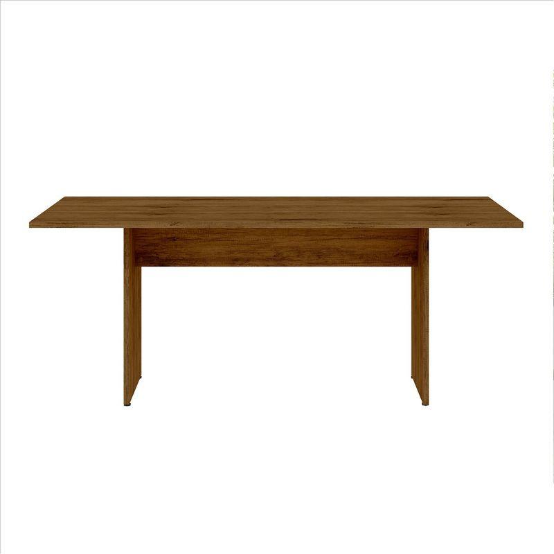 67.91" Nomad Dining Table Natural - Manhattan Comfort: Pedestal Base, MDF, Seats 6