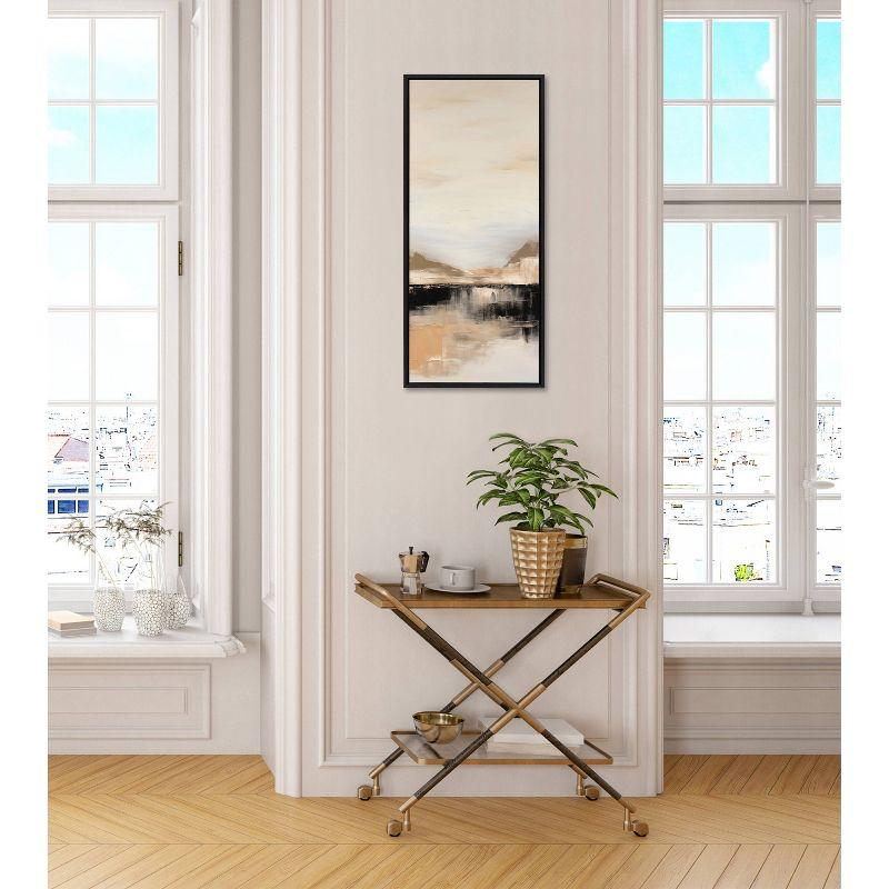 Kate & Laurel All Things Decor 18"x40" Sylvie Peaceful Landscape II Framed Canvas by Amy Lighthall Black