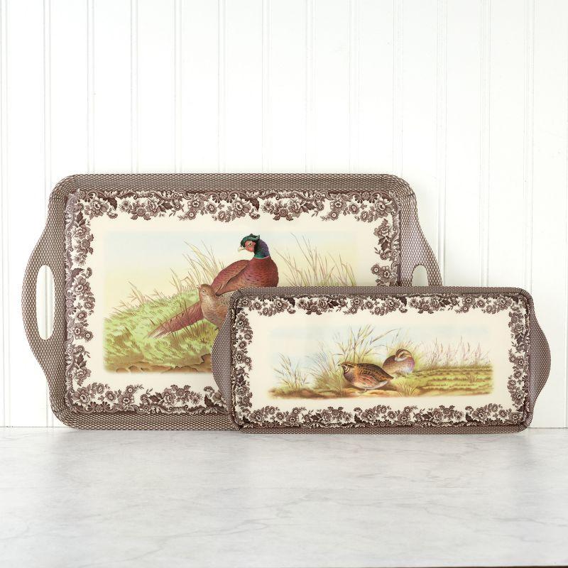 Pimpernel Pimpernel Woodland Large Melamine Hndld Tray 18.9 X11.6"