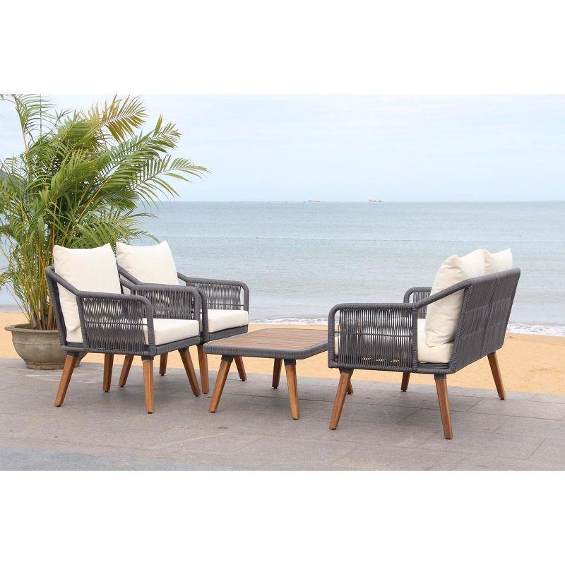 Raldin Rope 4 Piece Patio Outdoor Living Set  - Safavieh