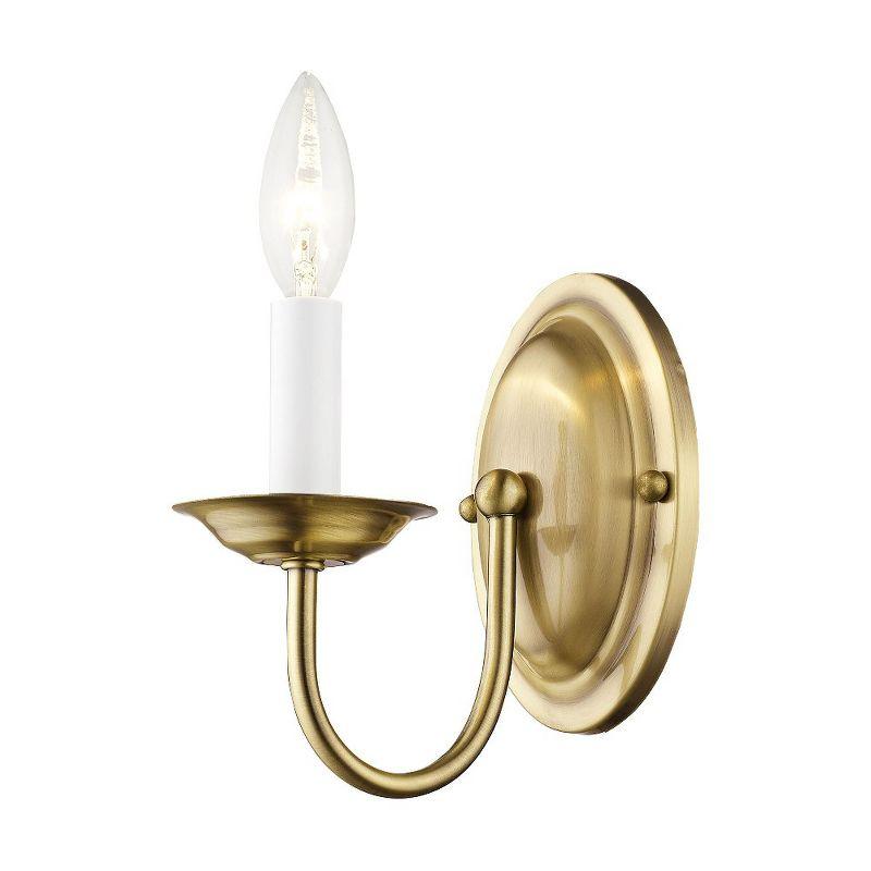 Livex Lighting Home Basics 1 - Light Wall Light in  Antique Brass