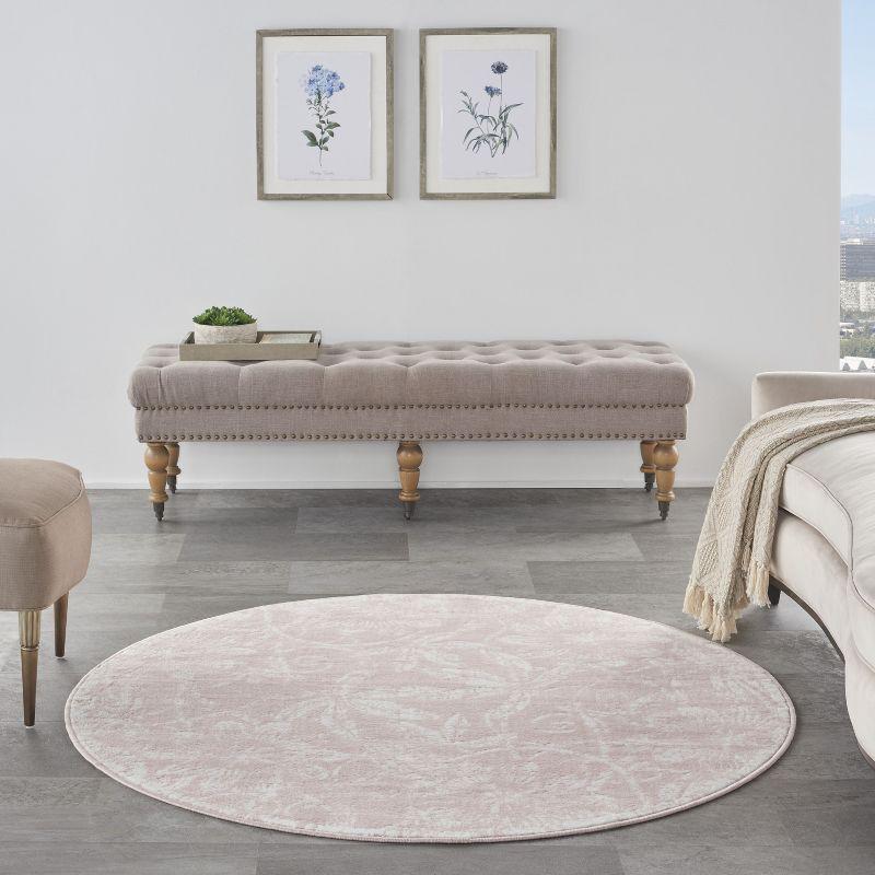 Nourison Whimsicle WHS05 Indoor only Area Rug - Pink 5' x round