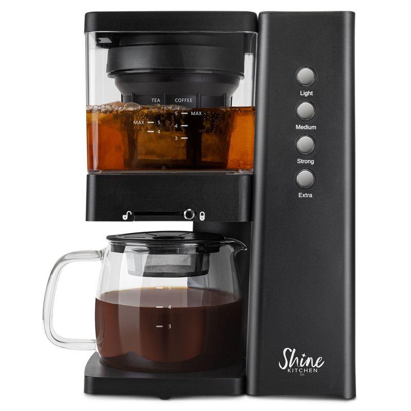 Shine Black Cold Brew Coffee and Tea Machine with Vacuum Technology