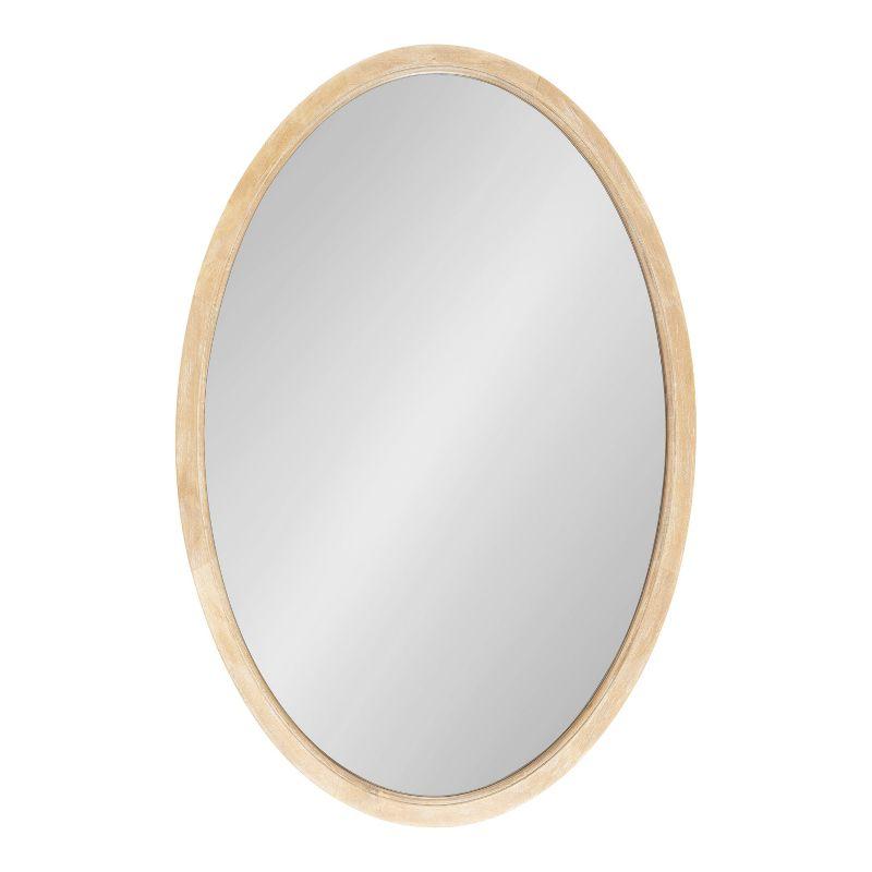 Hogan Natural Wood Oval Wall Mirror 24" x 36"