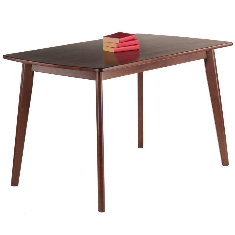 Shaye Dining Table Walnut - Winsome: Solid Wood, Tapered Legs, Contemporary Style, Seats 4