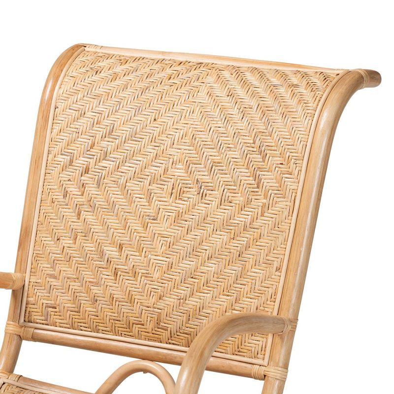 bali & pari Madura Rattan Lounge Chair: Handcrafted, Bohemian Design, No Assembly Required