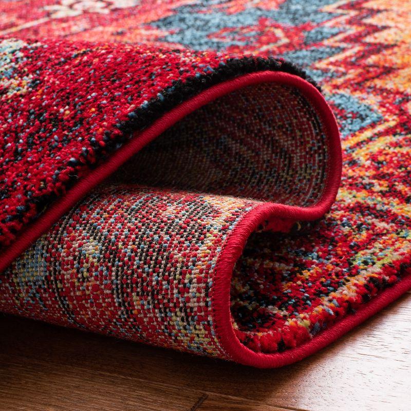 Vintage Hamadan VTH248 Power Loomed Indoor Area Rug - Red/Blue - 5'3"x7'6" - Safavieh