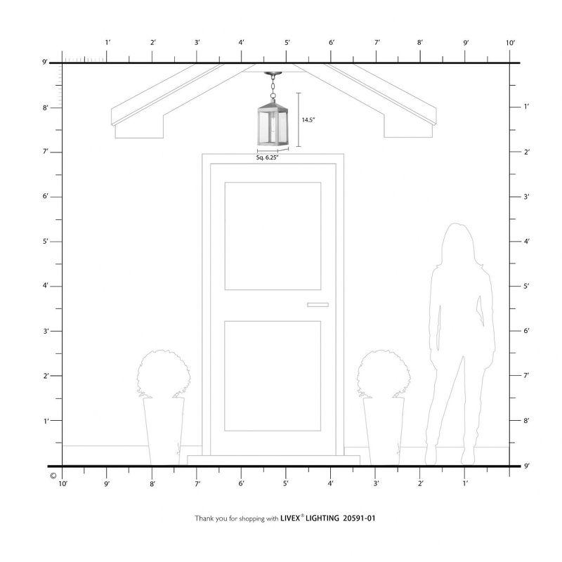 Lighting Lumens 6.25in Satin Post Top Lantern Outdoor Light with Clear Glass Shade
