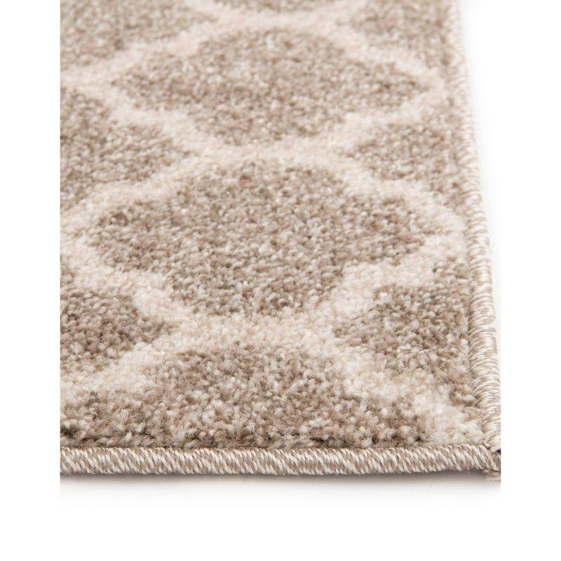 Unique Loom 2' 7 x 8' 0 Trellis Philadelphia Light Brown Area Rug