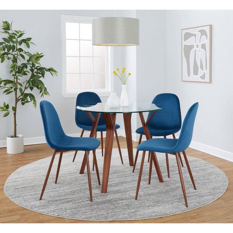 Folia 5 - Piece Glass Top Dining Set