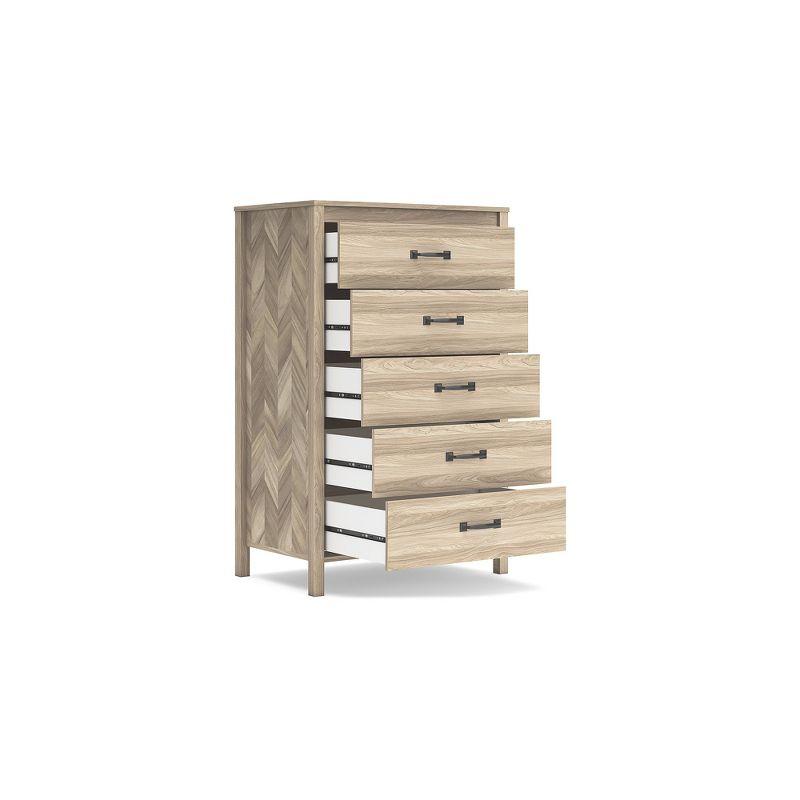 Signature Design by Ashley Socalle 5 Drawer Dresser, Tan