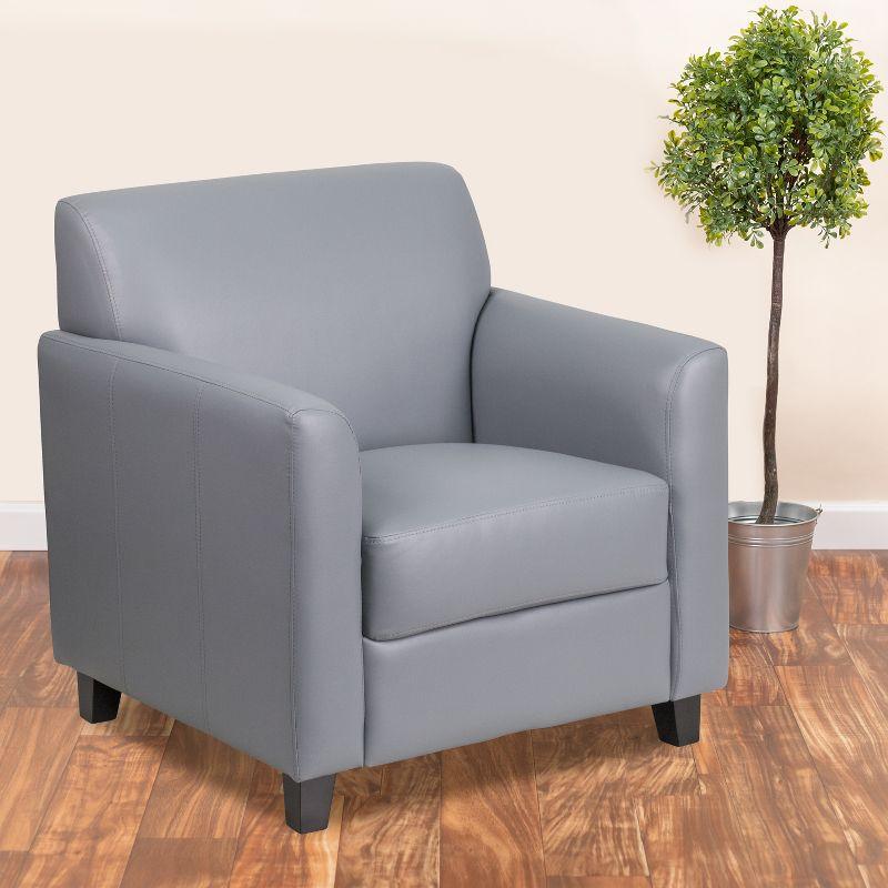 Hercules Faux Leather Seat Reception Chair with Wood Frame