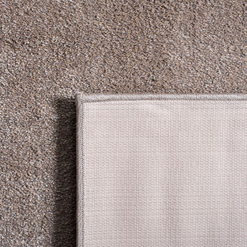 Taupe Non-Slip Synthetic Square Area Rug 6'7" x 6'7"