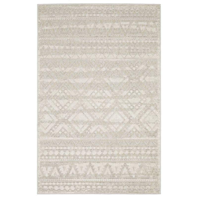 Captiv8e Designs 7'10"x10'10" Tiana Tone on Tone Beige/Ivory Area Rug