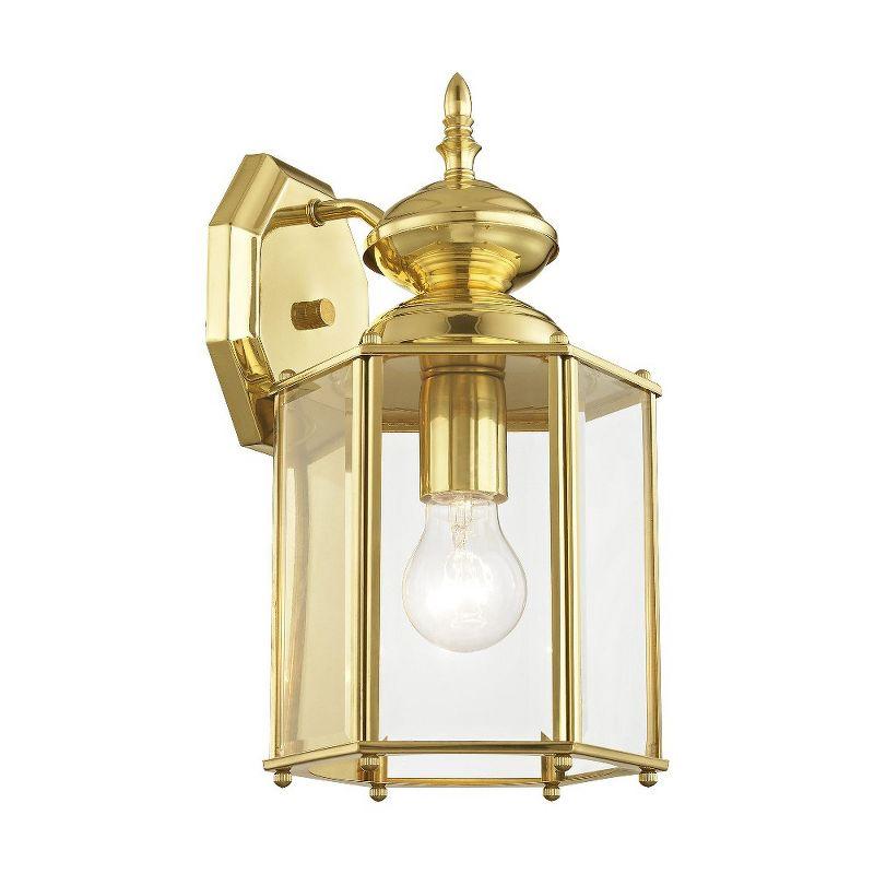 Livex Lighting Outdoor Basics 1 - Light Wall Light in  Polished Brass