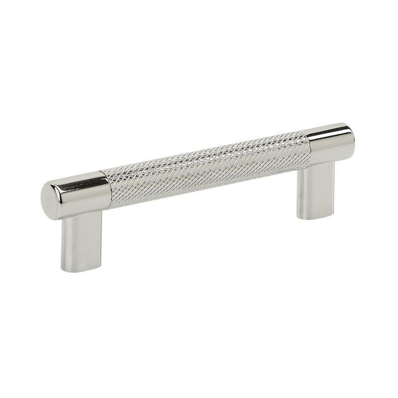 Polished Nickel 5-1/16 inch Modern Bar Cabinet Pull