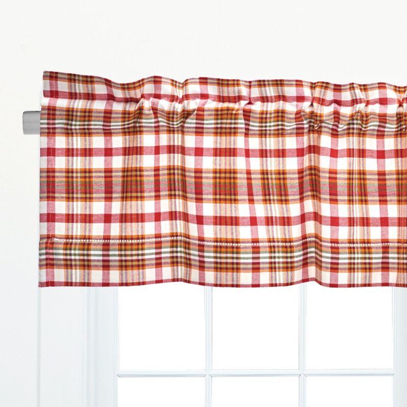 C&F Home Abingdon Plaid Cotton Valance Thanksgiving Window Treatment (Set of 2)