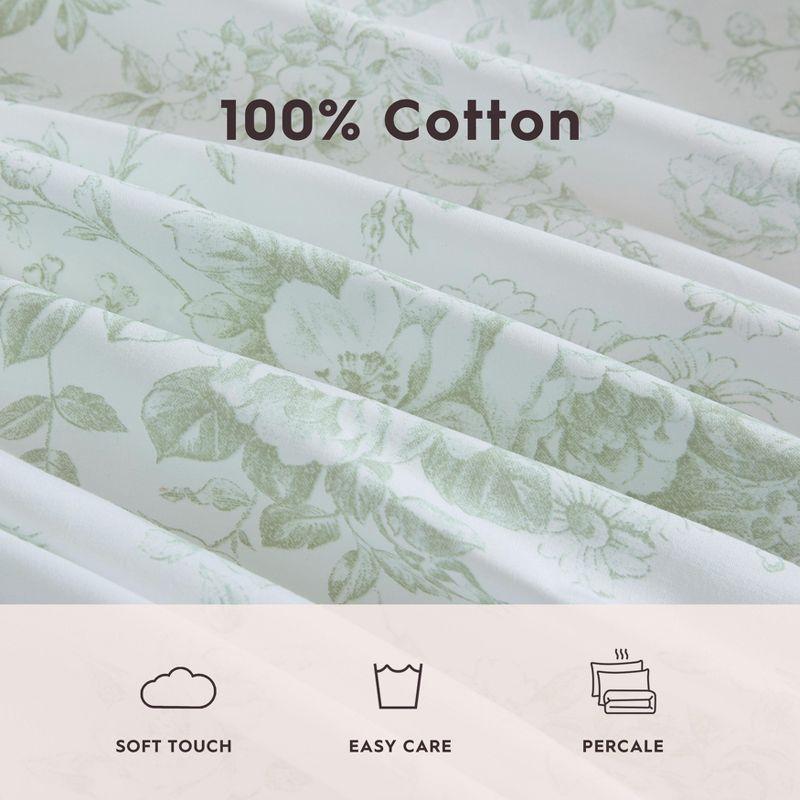 Laura Ashley Toile Delight - Green Full Sheet Set