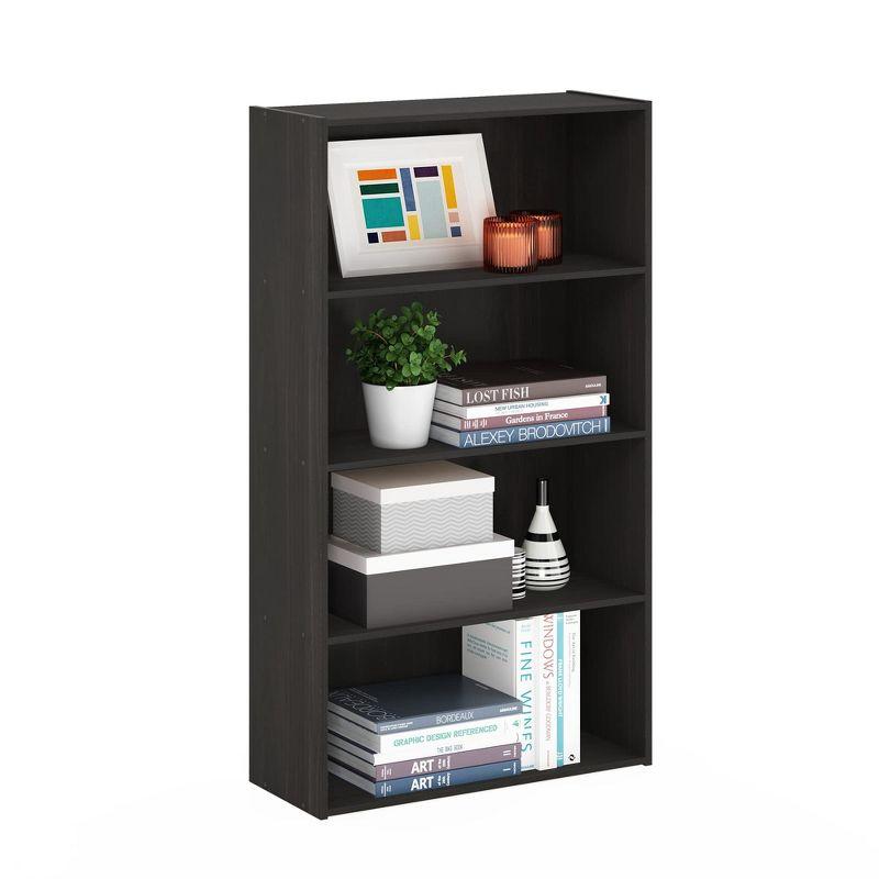 Furinno 4-Cube Open Shelf Bookcase Multi-functional Storage Display Cabinet,Espresso