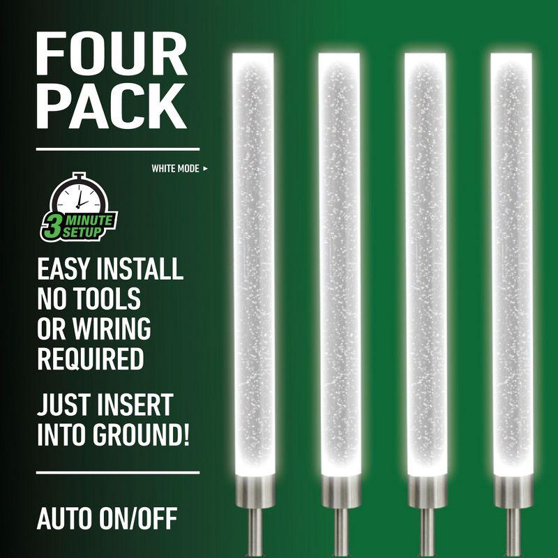 White Solar Powered Integrated LED Pathway Light Pack