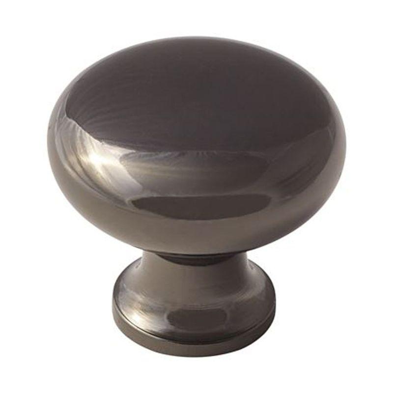 Amerock Black Nickel Round Cabinet Knob with Mounting Hardware