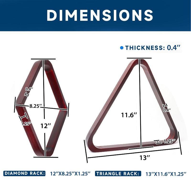 Pool Balls and Rack Set (Pro Standard Balls & Mahogany Racks)