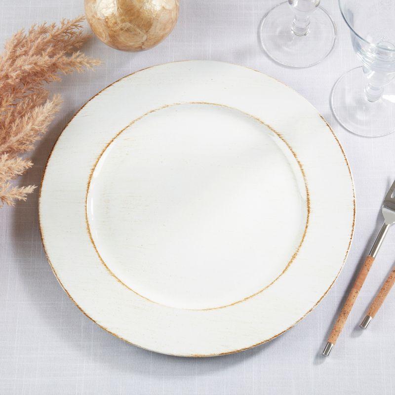 Saro Vintage-Inspired Distressed Charger Plate (Set of 4) (Set of 4)