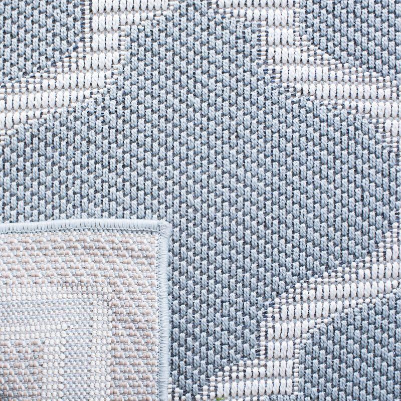 Bermuda BMU810 Power Loomed Indoor/Outdoor Machine Washable Area Rug - Light Blue/Ivory - 5'3"x7'6" - Safavieh