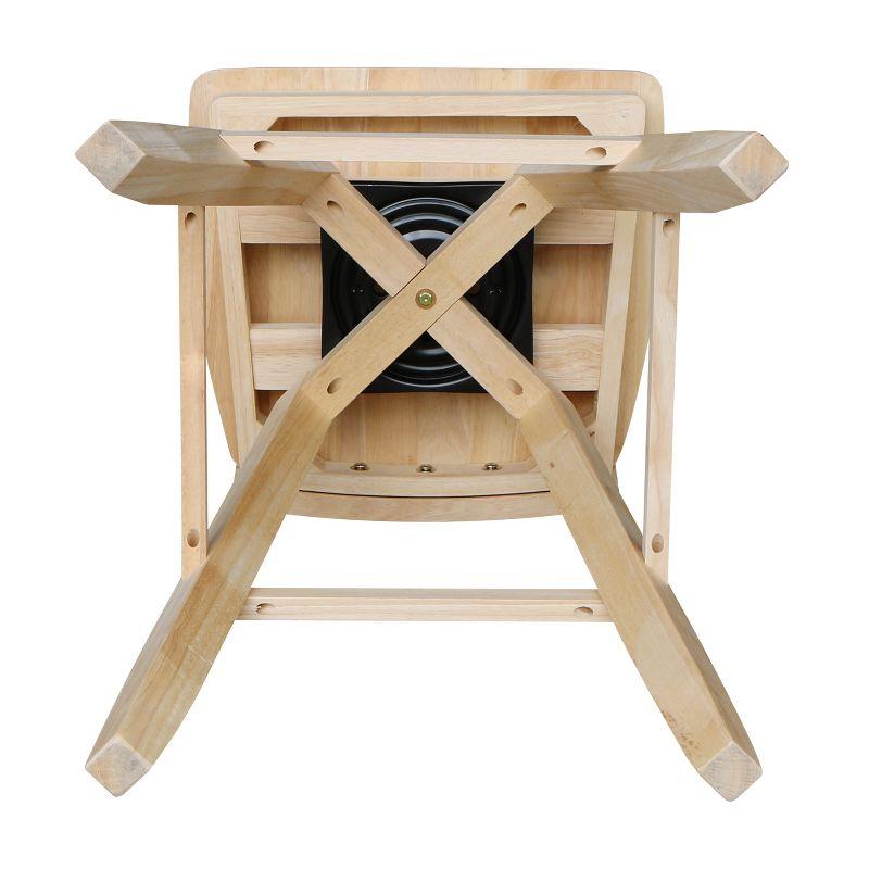 International Concepts Double "X" Back Bar Height Stool - With Swivel 30" Seat Height