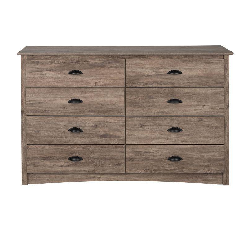 Drifted Gray Double 8-Drawer Coastal Dresser