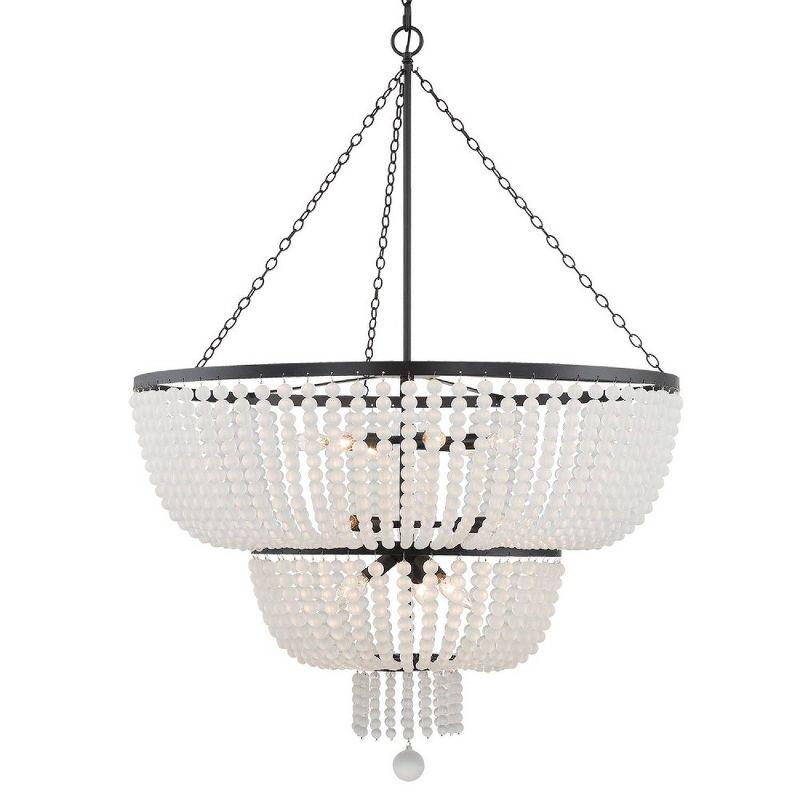 Crystorama Lighting Rylee 12 - Light Chandelier in  Matte Black