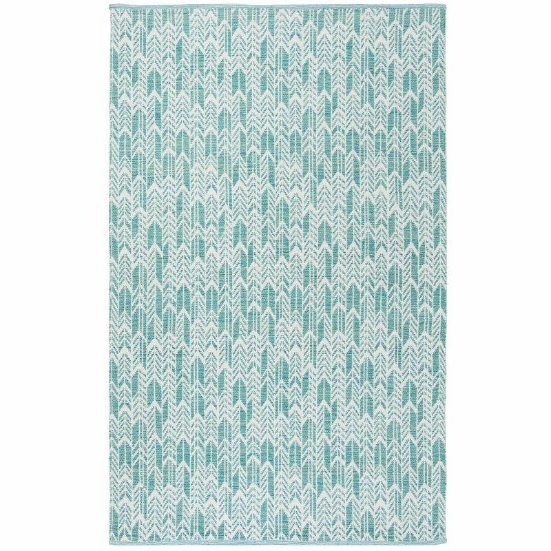 Montauk MTK609 Hand Woven Indoor Area Rug - Aqua/Ivory - 5'x8' - Safavieh