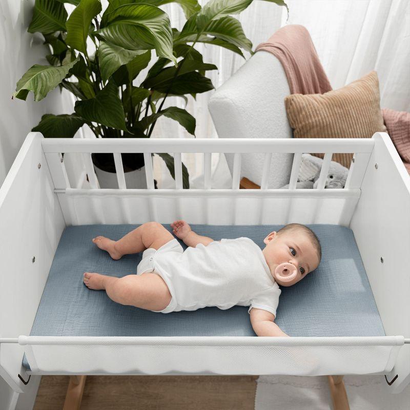 Comfy Cubs Fiited Sheets Cotton Blend Fitted Bassinet Sheet
