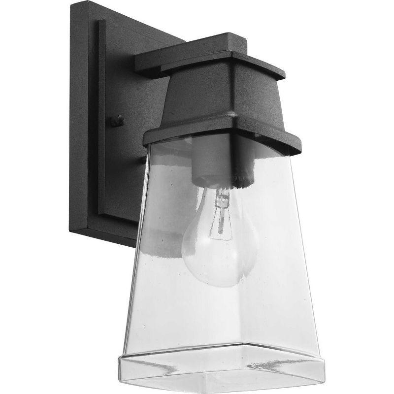 Progress Lighting Greene Ridge 1-Light Outdoor Black Wall Lantern with Shade