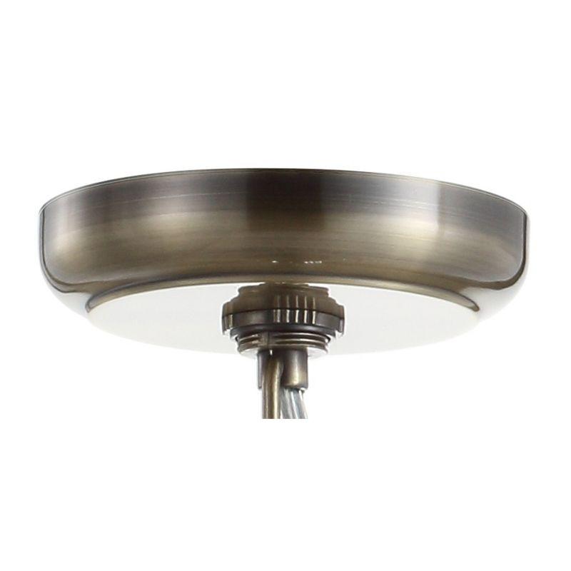 JONATHAN Y Georgina 12" Crystal/Metal LED Pendant Pendant, Antique Brass