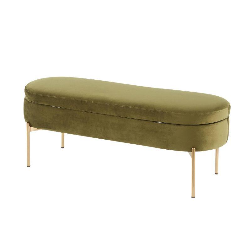 48" Chloe Contemporary Upholstered Storage Bench - LumiSource