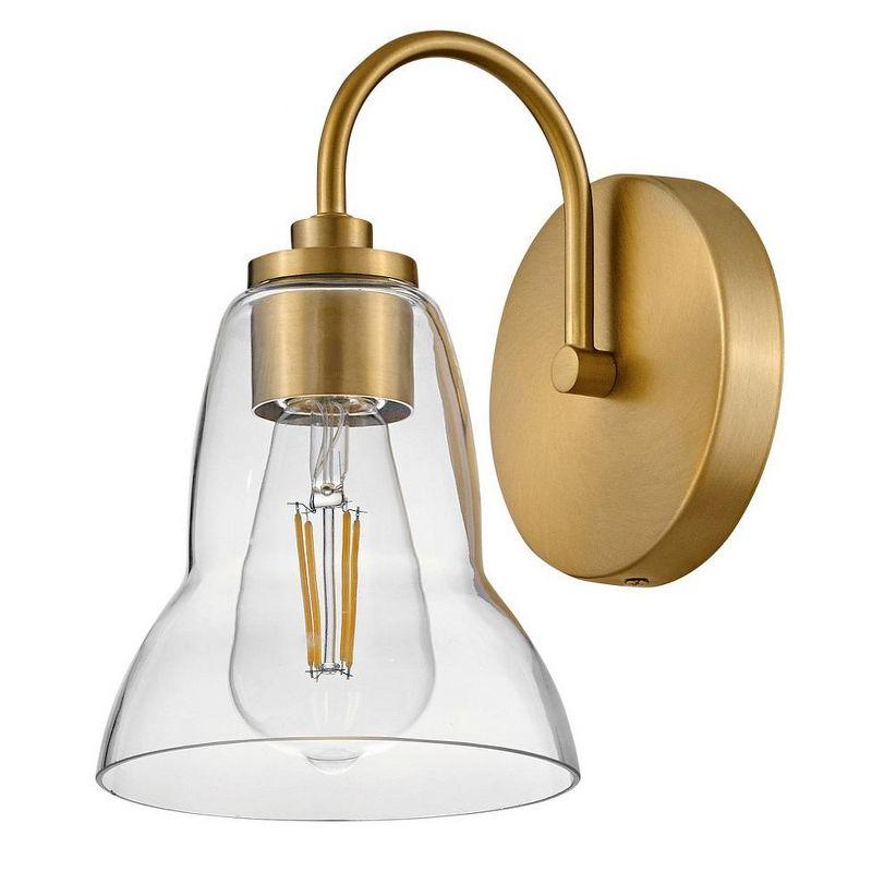 Lark Vera Single Light Bath Vanity Wall Sconce with Clear Bell-Shaped Glass | Wayfair