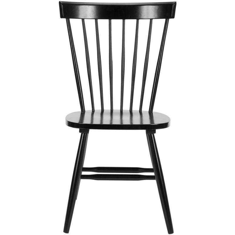 Black High Windsor Wood Slat Side Chair