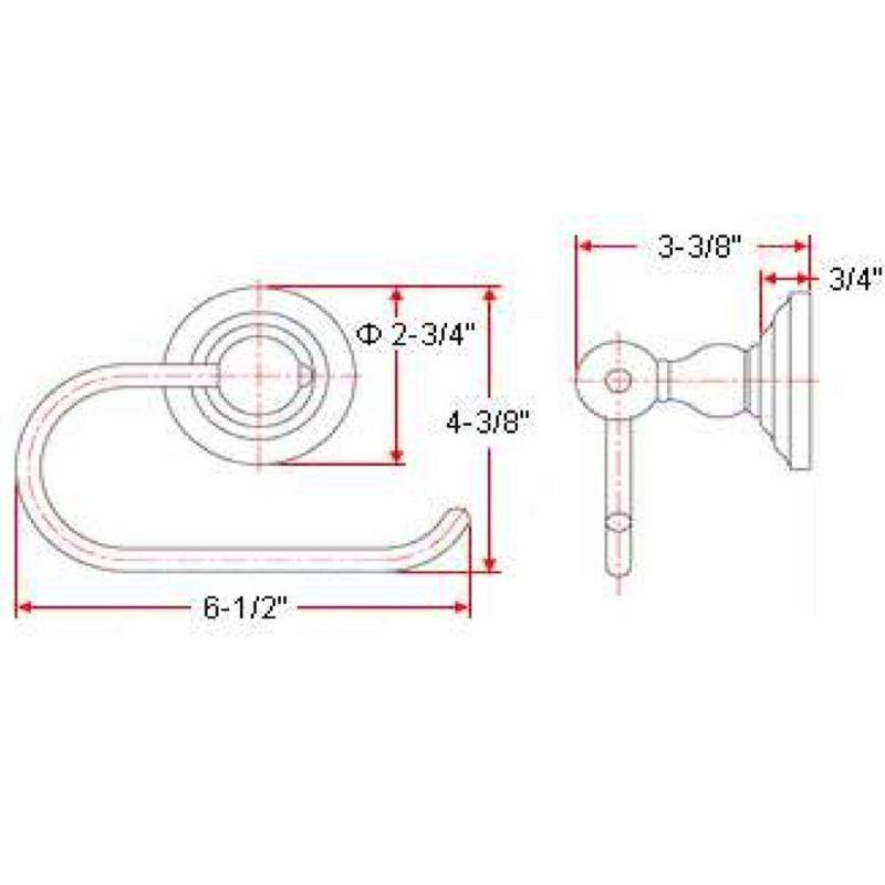 Calisto Euro Wall Mounted Toilet Paper Holder Oil Rubbed Bronze - Design House: Zinc Material, 1 Year Limited Warranty