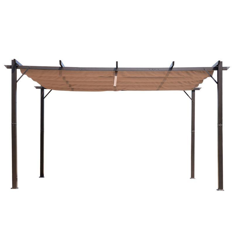 Outsunny Outsunny Pergola with Retractable Shade Canopy, Aluminum
