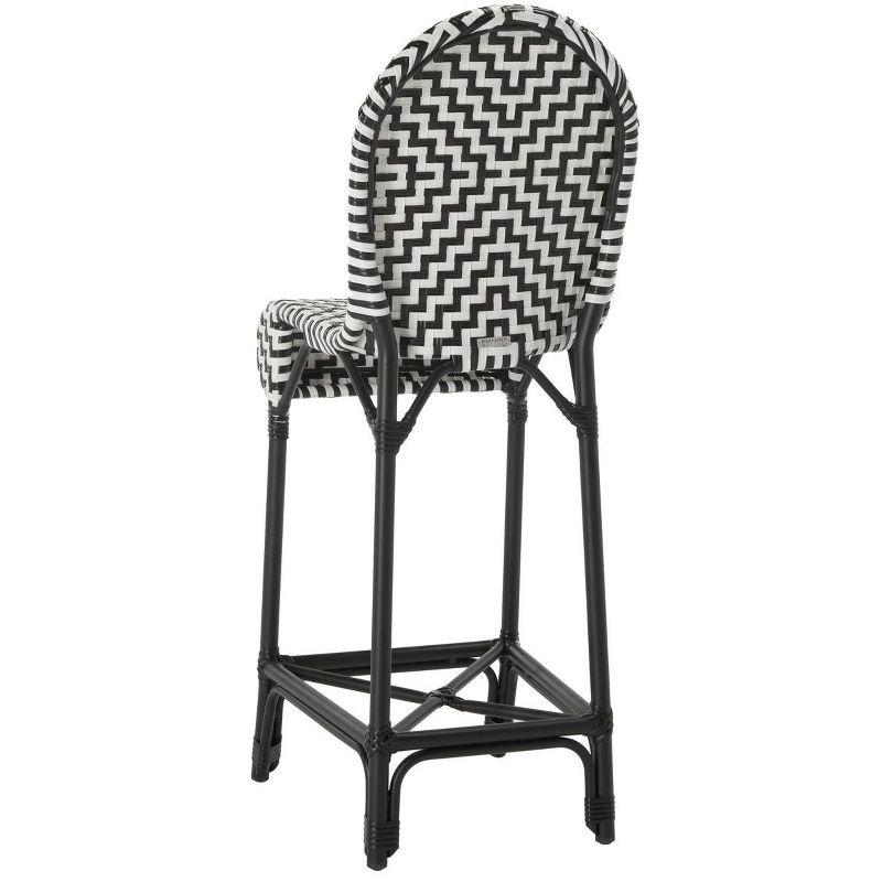 Tilden Barstool - Black/White - Safavieh