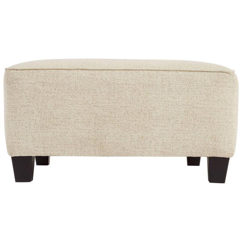 Oversized Abinger Accent Ottoman Natural - Signature Design by Ashley: Modern Square Upholstered Bench, Textured Finish