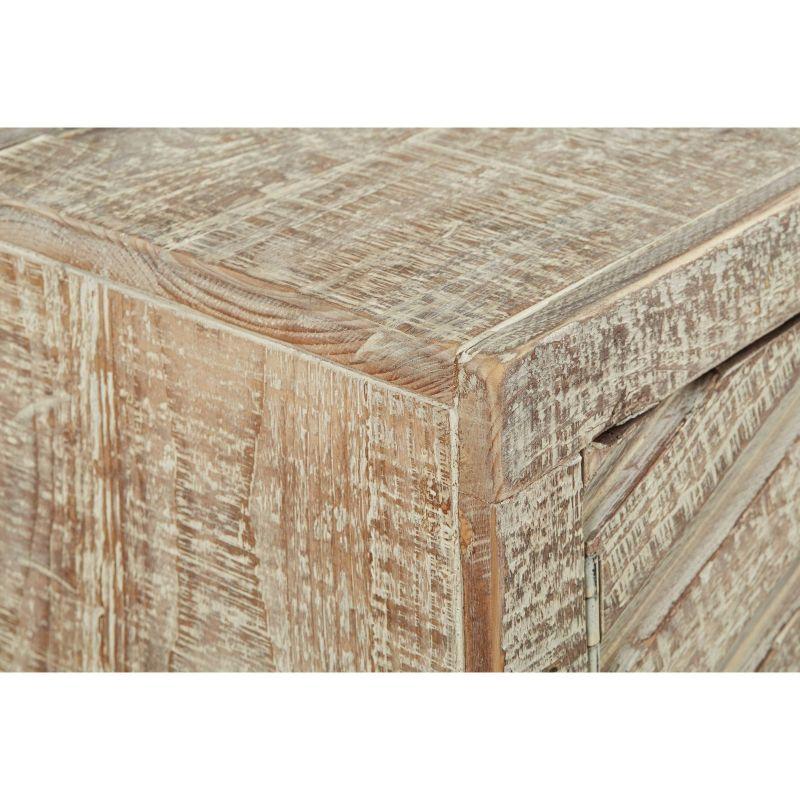 Roanley Sofa/Console Table Distressed Brown - Signature Design by Ashley: 4-Door Couch Table with Storage