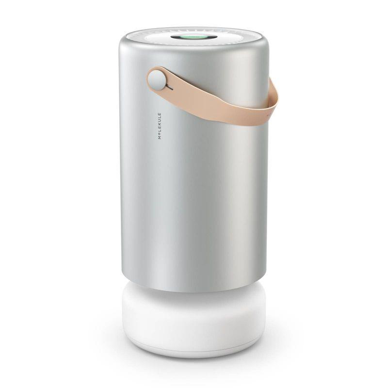 Silver Floor-Standing Air Purifier with HEPA Filter and Alexa Compatibility