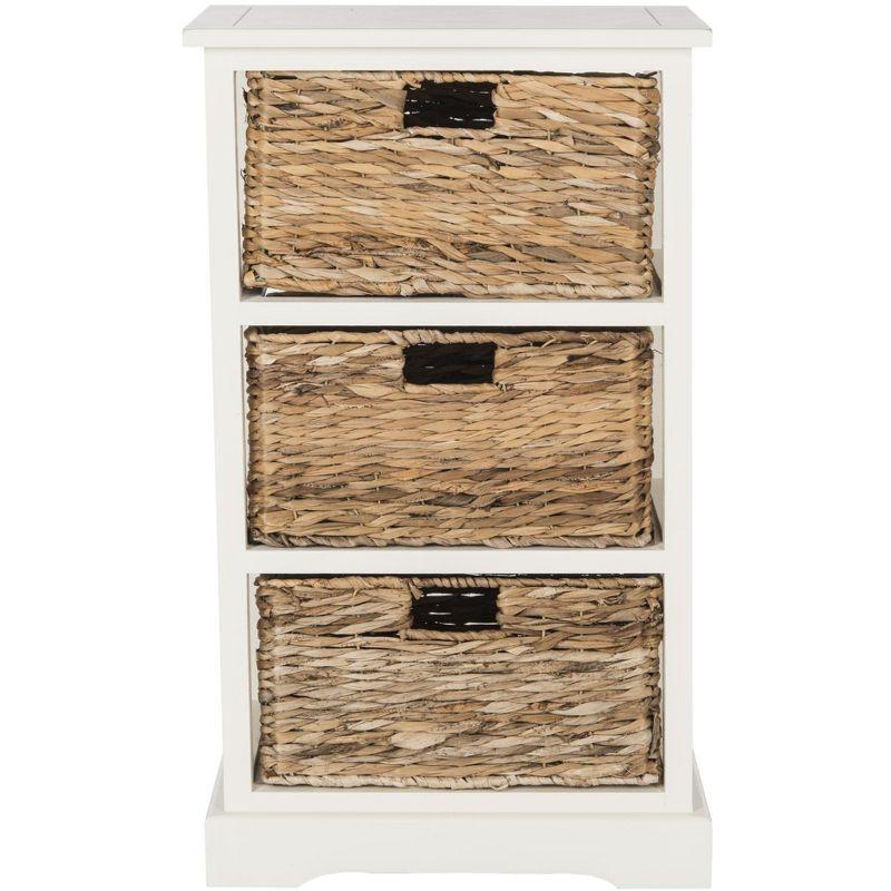 Halle Storage Side Table - AMH5738 - Vintage White - Safavieh Couture