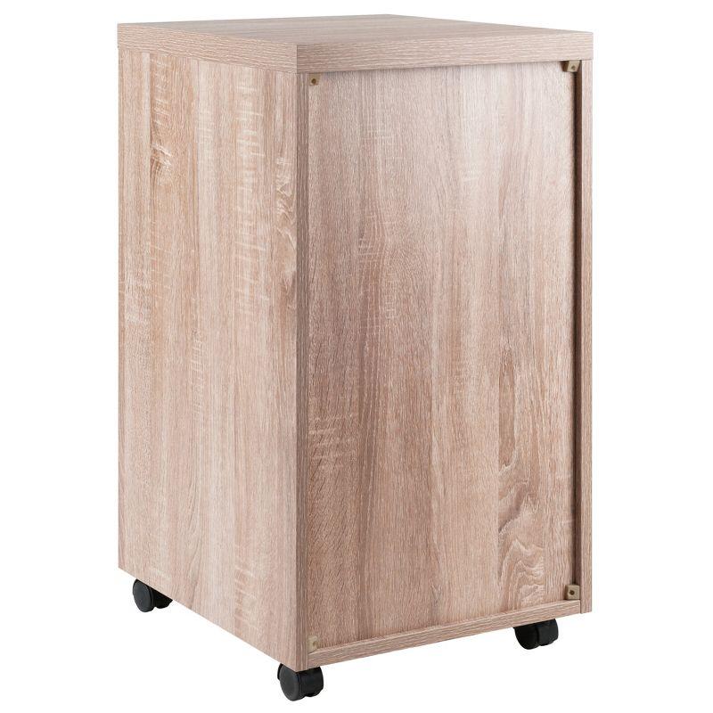 Kenner Mobile File Cabinet Wood - Winsome: Mid-Century Modern, 3-Drawer Office Storage, Anti-Tip Hardware