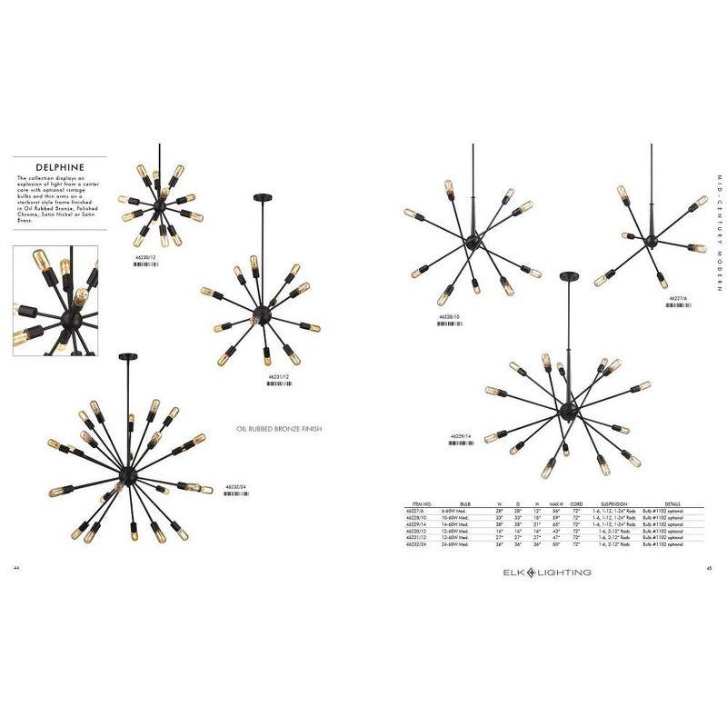 Elk Home Delphine 12 - Light Chandelier in  Satin Brass