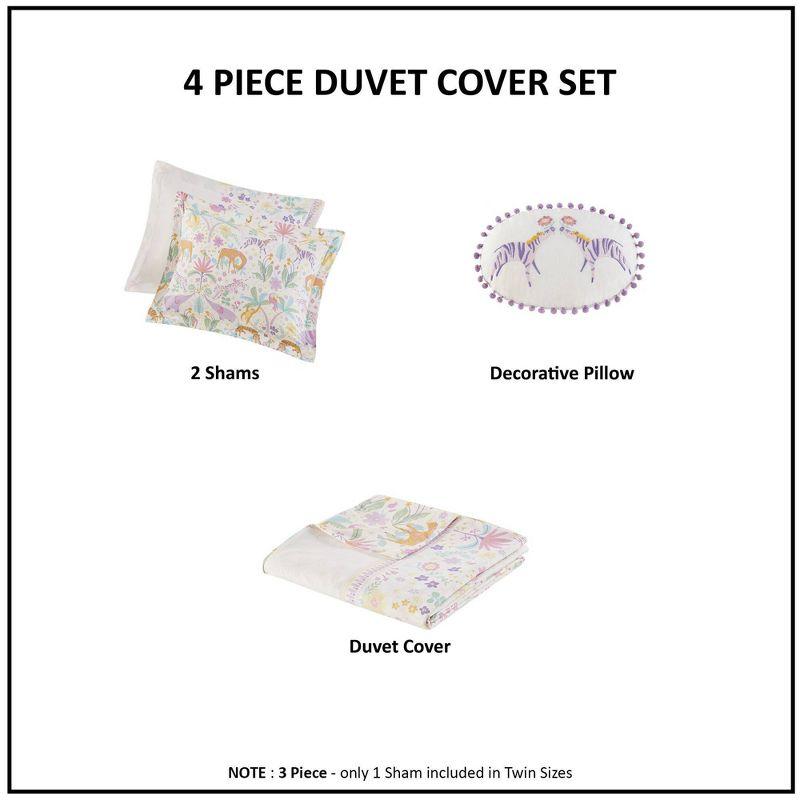 Lulu Reversible Cotton Printed Floral Duvet Cover Set