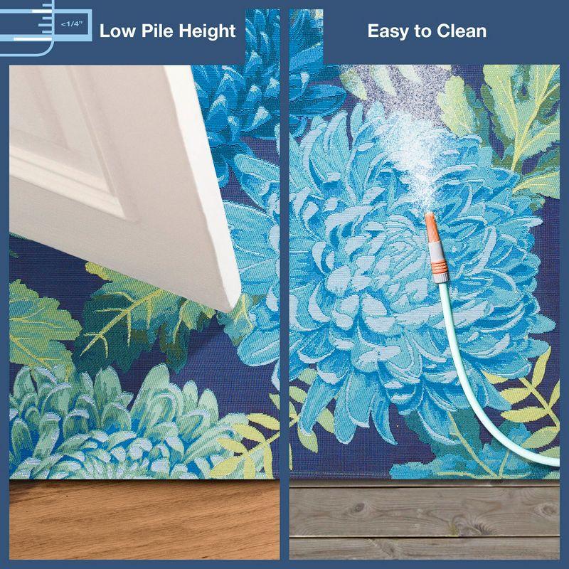 Liora Manne Marina Mum Indoor/Outdoor Rug Blue 3'3" x 4'11"