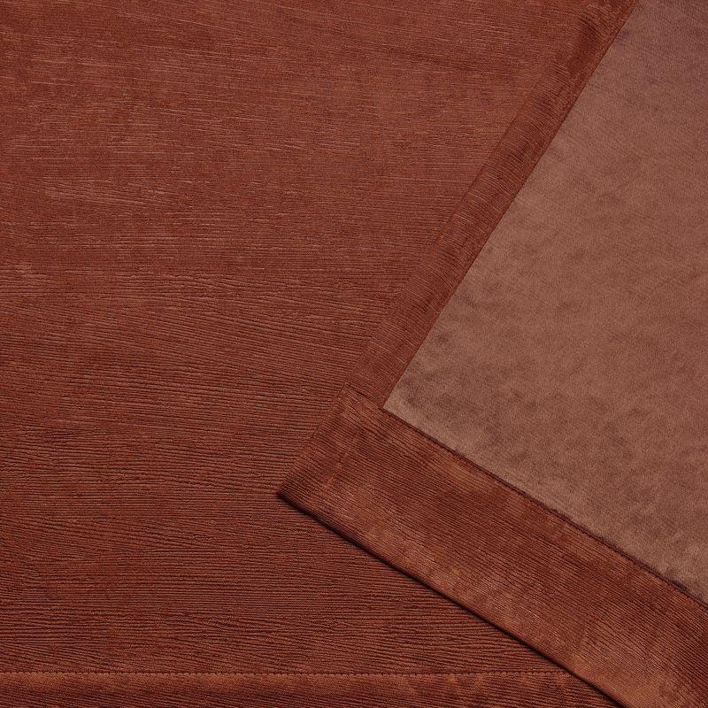 Set of 2 96"x52" Oxford Textured Sateen Thermal Room Darkening Grommet Top Window Curtain Panel Mecca Orange - Exclusive Home